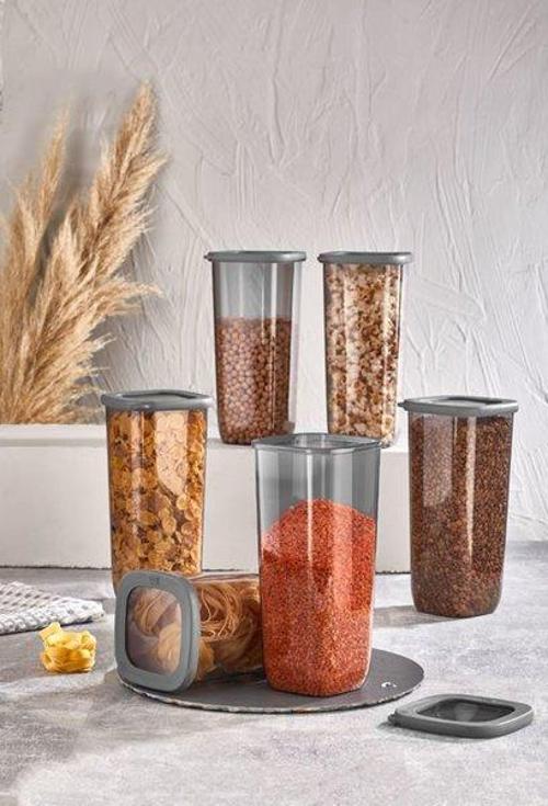 Kumsal Kare Saklama Kabı, 6X1750 Ml, Füme