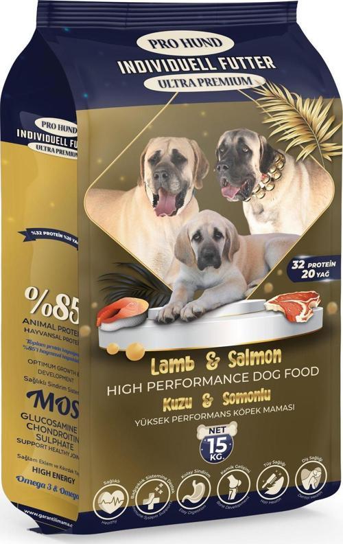 INDIVIDUALLY Kuzu Etli & Somonlu Yetişkin Ultra Premium Köpek Maması (15KG)