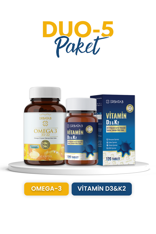 Duo Paketi 5 Omega-D3k2 Tablet