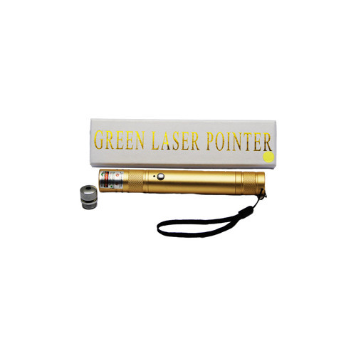 LAZER POINTER USB Lİ - GOLD YEŞİL LAZER METAL KASA BEYAZ KUTU (5639)
