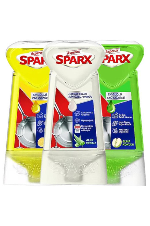 Sparx Diamond Plus 650 ml Losyon Sıvı Bulaşık Deterjanı (3adet)(3çeşit)