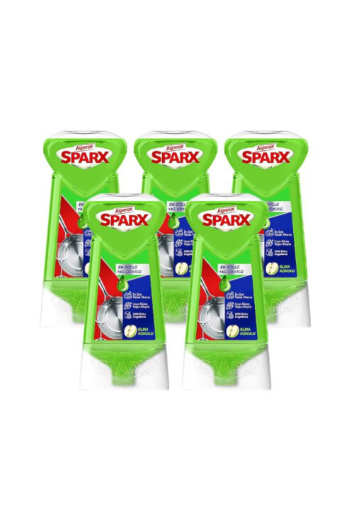 Sparx Diamond Plus 650 ml Elma Sıvı Bulaşık Deterjanı (5 adet)