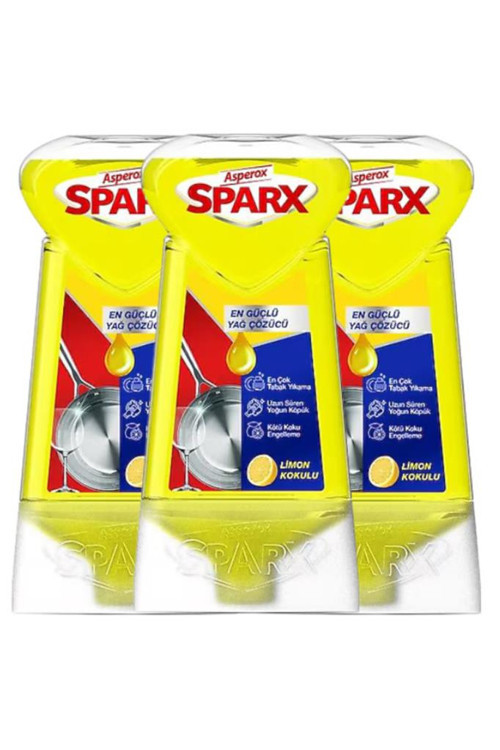 Sparx Diamond Plus 650 ml Limon Sıvı Bulaşık Deterjanı (3adet)