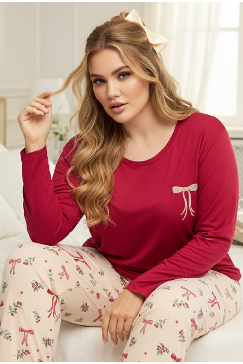 Curve Büyük Beden Battal Boy Pamuklu Pijama Takım25240757