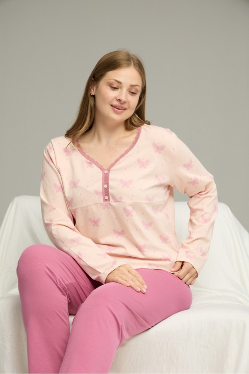 Curve Büyük Beden Battal Boy Pamuklu Pijama Takım25240777