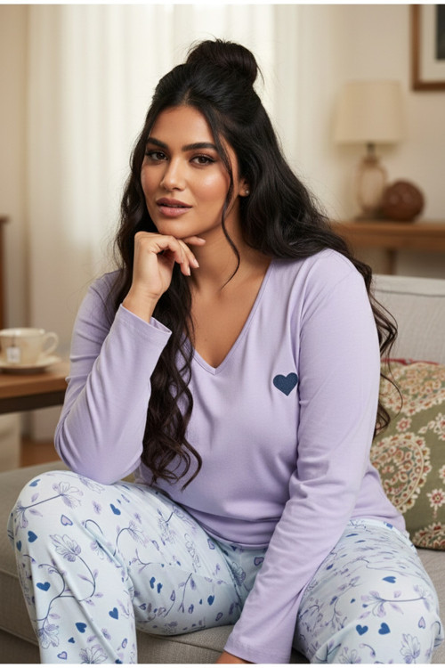 Curve Büyük Beden Battal Boy Pamuklu Pijama Takım25240752