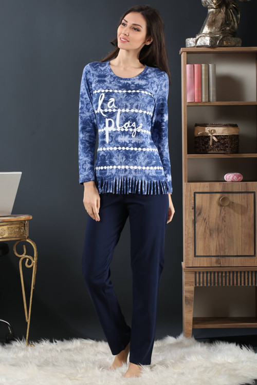 Kadın Desenli Pijama Takımı 63060 .