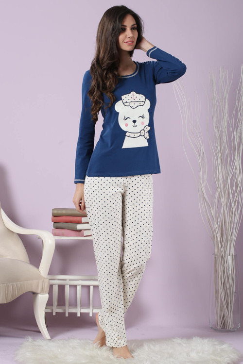 Kadın Desenli Pijama Takımı 63131 .