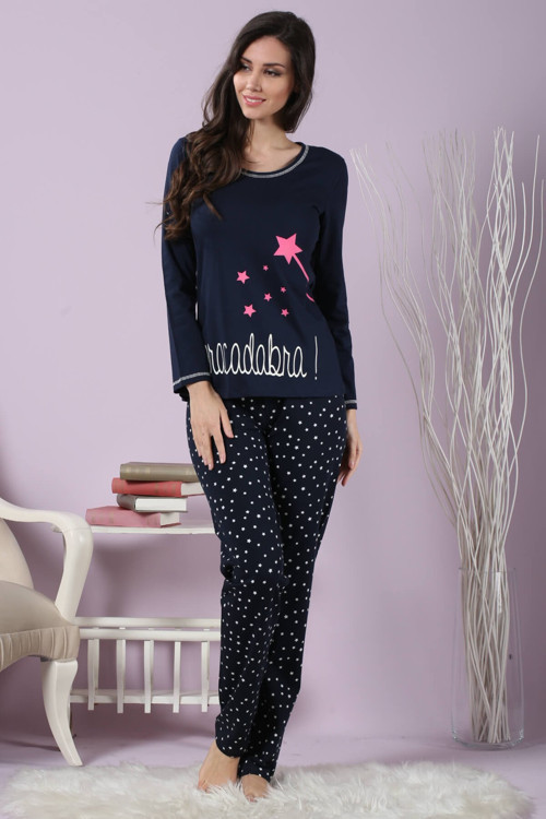 Kadın Desenli Pijama Takımı 63113 .