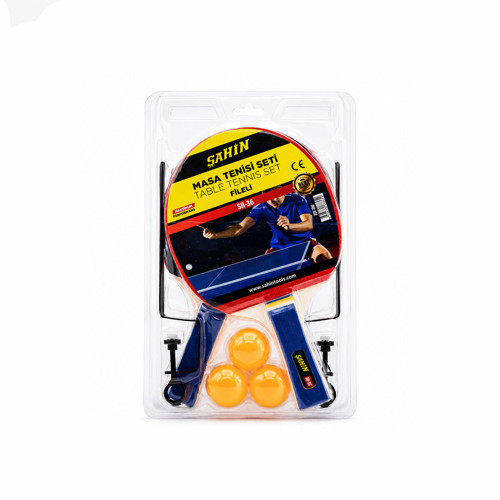 MASA TENİSİ FİLELİ PİNPON RAKET SETİ 2PCS RAKET - 3PCS TOP - 1PCS FİLE - AYAK (5639)