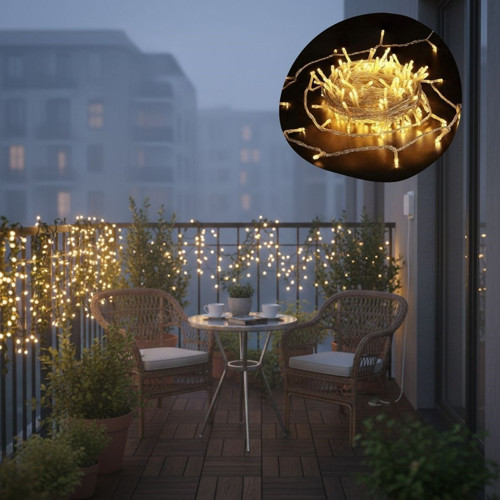Günışığı Renk 5 Farklı Işık Modlu 10 Metre Eklemeli Dekor Boncuk Model Dekoratif Led (5639)