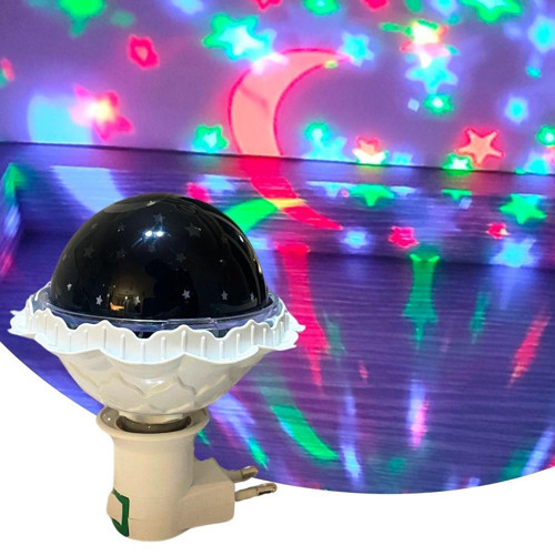 Kristal Gökyüzü Modlu Yıldızlı Hareketli 360 Derece Dönen Kristal Led Ampül (5639)
