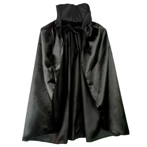Siyah Renk Yakalı Halloween Pelerini 90 cm (5639)