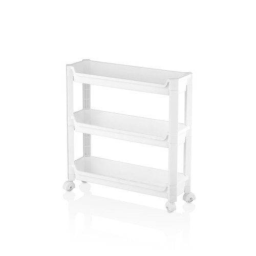 RAFTY 3 KATLI TEKERLEKLİ SEPET ORGANİZER DÜZENLEYİCİ RAF ÜNİTESİ 465X145X480MM (5639)