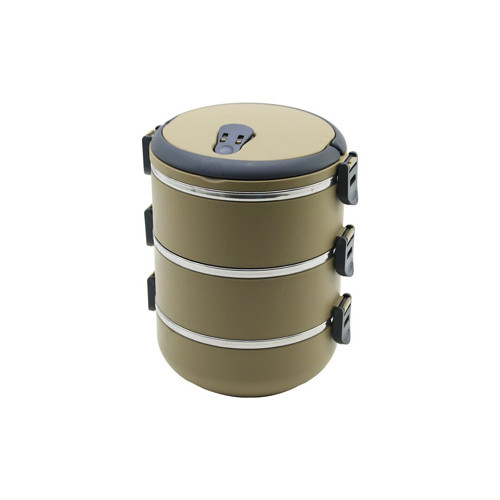 KAHVERENGİ 3LÜ SEFER TASI SAKLAMA KABI 1.8LT (5639)