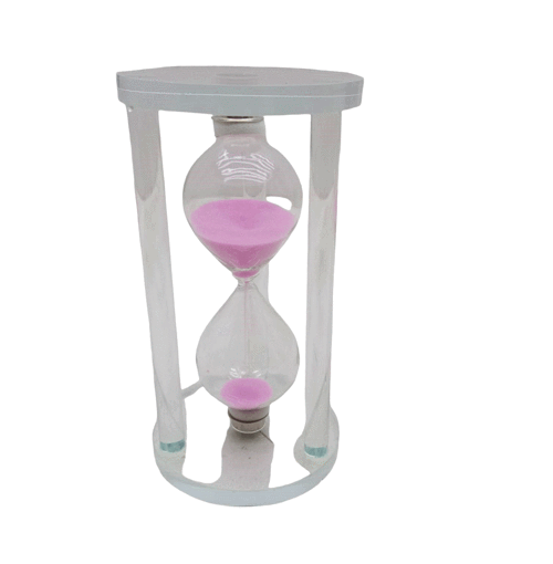 BÜYÜK CAM KUM SAATİ CAM STANDLI 15 DAKİKA - ÇAP: 7.7CM-YÜKSEKLİK: 14.7CM (5639)