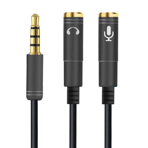1 Erkek 2 Dişi 3.5 mm Kulaklık ve Mikrofon Ayırıcı Çoklayıcı Aux Kablo (5639)