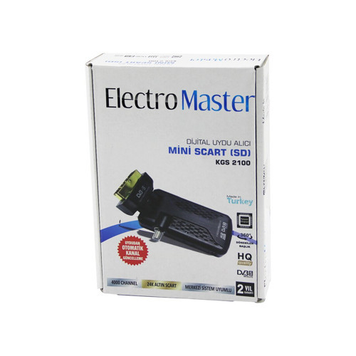 MİNİ SCART SD DİJİTAL UYDU ALICISI 360° GOLD BAŞLIK UYDUDAN OTOMATİK KANAL GÜNCELLEME KGS-2100 (5639