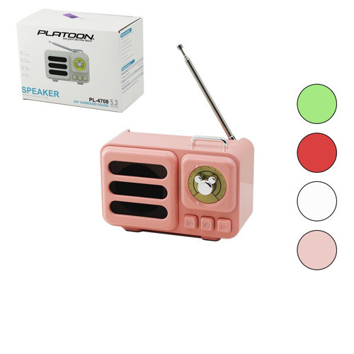 WİRELESS HOPARLÖR - SPEAKER - RADYO IŞIKLI USB ŞARJLI RENKLİ KASA - BRONZ ÇERÇEVE USB - DC 5V - TF (