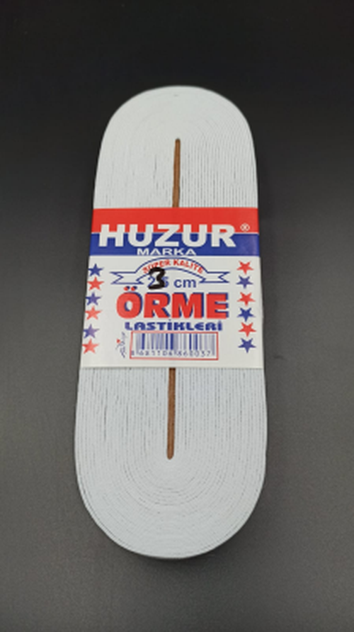BEYAZ - 3CM PAÇA LASTİK YASSI GENİŞ 10MT. (5639)