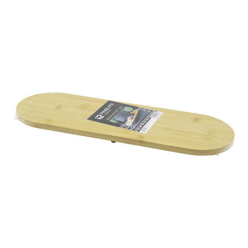 OVAL AHŞAP BAMBU 3 MİNİ=1CM AYAKLI SUNUM TEPSİSİ 15X44X1.5CM (5639)