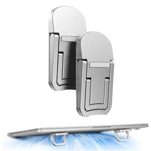 1 Çift Yapışkanlı Katlanabilir Laptop Standı – Mini Notebook Yükseltici, Taşınabilir Kaymaz Laptop A
