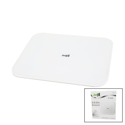 GİZLİ EKRAN -SOFT BEYAZ CAM ZEMİN DİJİTAL BASKÜL TERAZİ 180KG SENSÖR -LED EKRAN -ODA℃ TF-1070 (5639