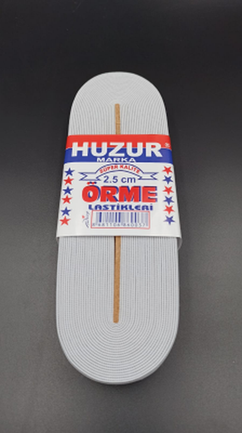BEYAZ - 2.5CM PAÇA LASTİK GENİŞ 10MT. (5639)