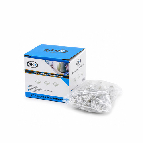 100 ADET 2Lİ 2X2.5 KABLO GEÇMELİ MANDALLI BUAT KLEMENSİ (5639)