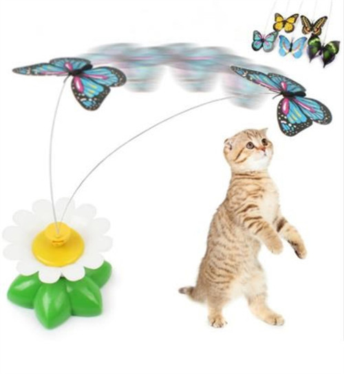 Hareketli Dönen Kelebek - Kedi Oyuncağı ( Pille Çalışır) (5639)