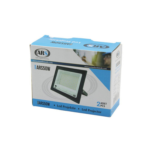 2PCS 50W LED PROJEKTÖR 15X11.5CM AYDINLATMA AÇISI: 120 DERECE 50.000 SAAT ÖMÜR MODEL-ARS50W (5639)