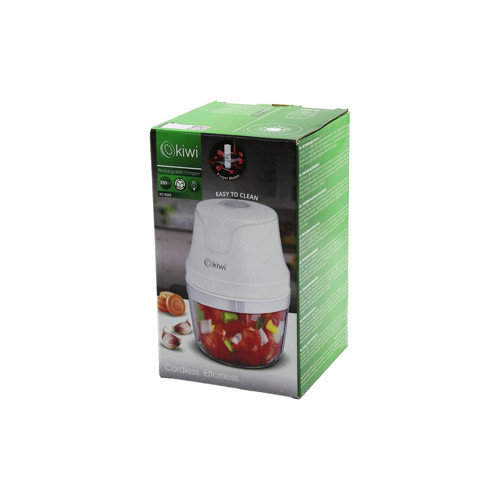 KİWİ KC-8203 USB ŞARJLI MİNİ 3 BIÇAKLI BLENDER RONDO GIDA DOĞRAYICI 350ML=MİKA KRİSTAL HAZNE (5
