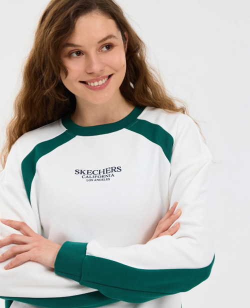 S2610028-3855 W Fleece Loose Fit Sweatshirt Kadın Sweatshirt