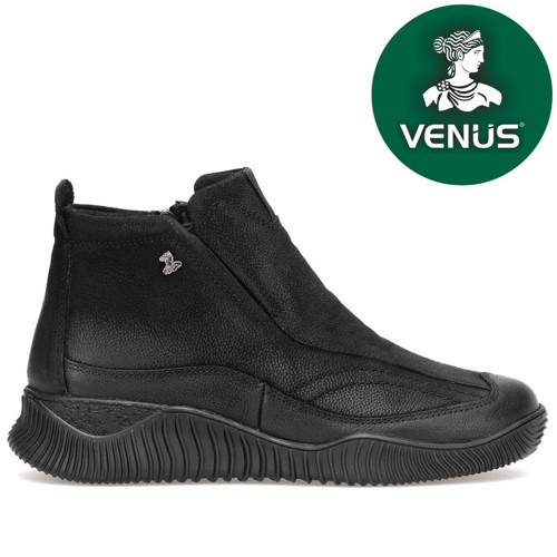 Venüs Kimsita Hakiki Deri Kaymaz Düz Taban Ortopedik Kadın Bot