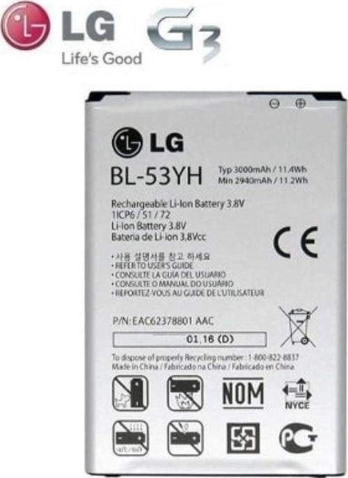 Lg G3 Batarya Pil Bl-53Yh Servis