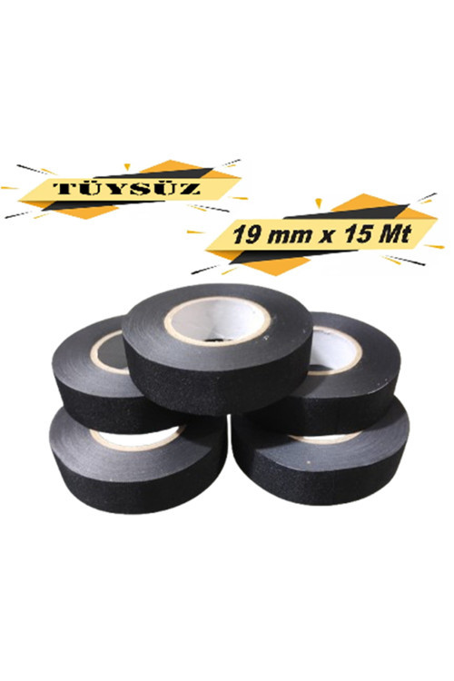 Tüysüz Bez Bant Elektrik Kablo Bandı 19 Mm X 15 Metre 5 Adet