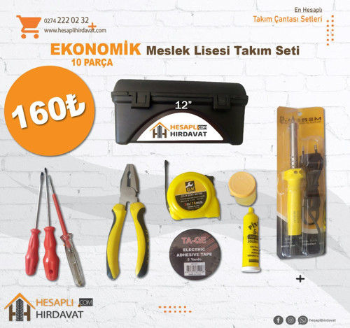 Meslek lisesi eko takım çantası seti 10 parça