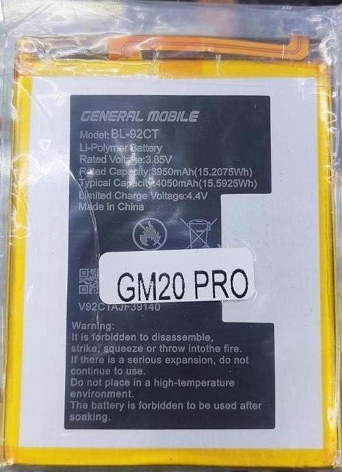 General Mobile Gm20 Pro Pil Batarya Bl-92Ct