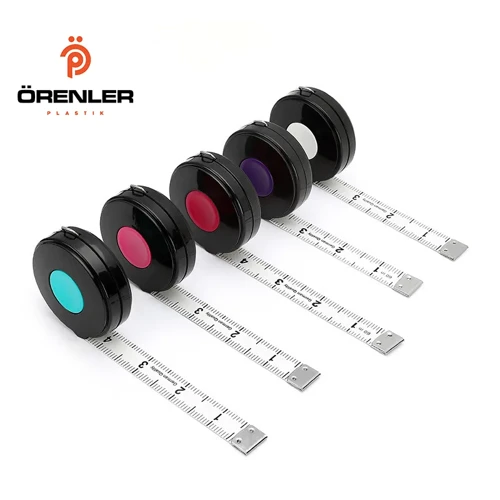 Mezura Otomatik Askılı 3 Metre Siyah-Mor