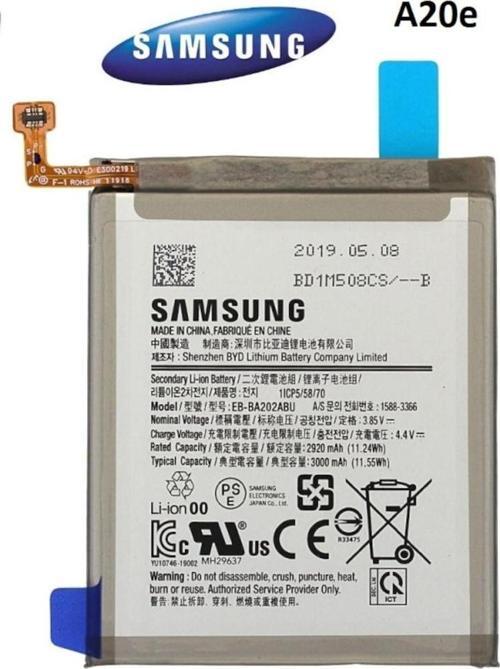 Samsung Galaxy A20E-A10-A20 Eb-Ba202Abu Batarya Pil Servis