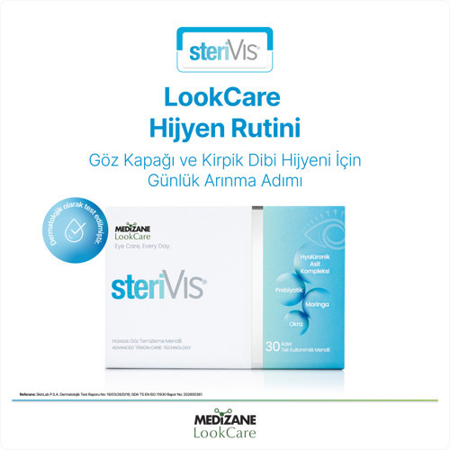 LookCare SteriVIS Hassas Göz Temizleme Mendili 30lu