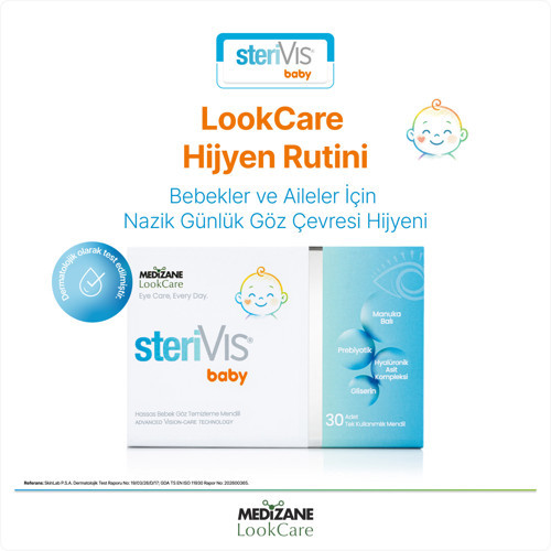 LookCare SteriVIS Baby Hassas Göz Temizleme Mendili 30lu