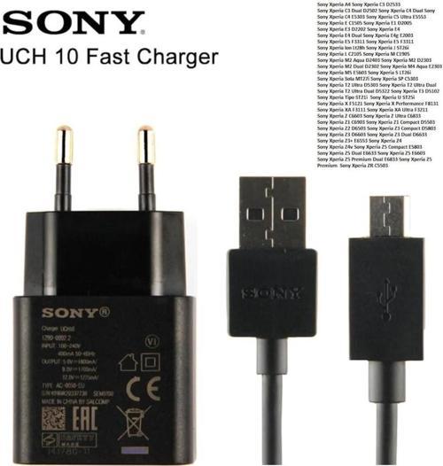 Sony Uyumlu X,Xa,Xp,Zr Hızlı Şarj Cihaz Aleti Uch10 Ve Micro Usb Kablosu