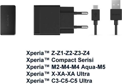 Sony Uyumlu Xperia Şarj Cihazı Aleti Ve Kablosu Z Z1 Z2 Z3 Z4 Z5 M5 E5 X