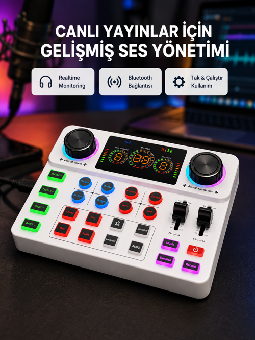 tekno Podcast Karaoke ve Sosyal Medya Yayınları İçin Ses Kartı 2026