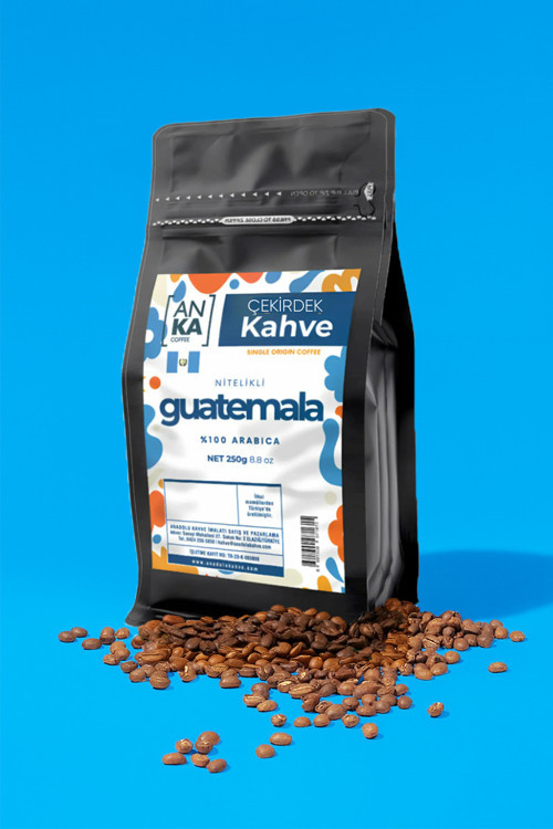 Guatemala Nitelikli Kahve Çekirdeği 250 G %100 Arabica, Karamel Ve Kakao Aromalı