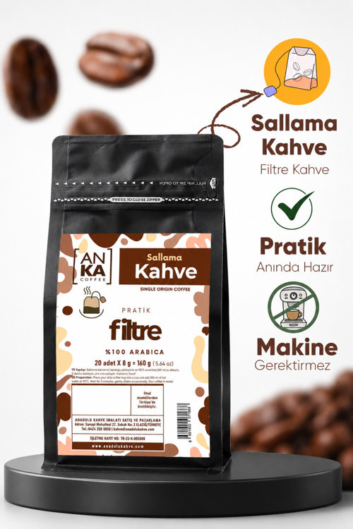 Sallama Filtre Kahve 20’Li – Ekipmansız Taze Kahve Deneyimi