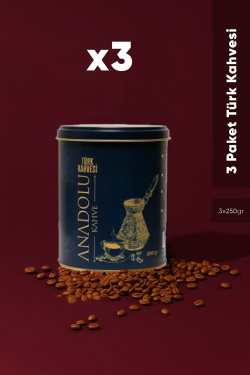 Orta Kavrulmuş Türk Kahvesi 250Gr 3'Lü Paket