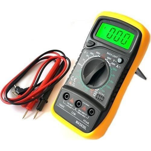 WellHise MAS830L Dijital Multimetre Ölçü Aleti Işıklı LCD Ekranlı