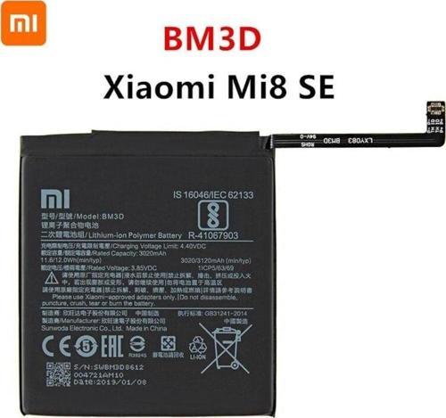 Xiaomi Mi 8 Se Bm3D Batarya Pil